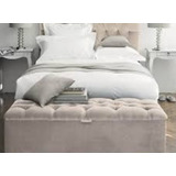 Baulera Botinero Pie De Cama 160cm Capitone Ecocuero Tucuman