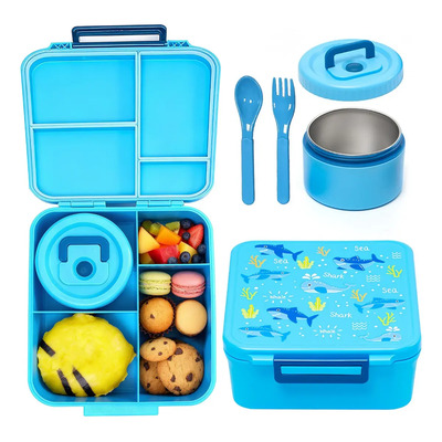 Lonchera Bento Box Para Niños Caja  Almuerzo Fiambrera, Azul | MercadoLibre