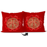 Fundas De Almohada Dobles Reversibles Chinas, Decoración De 