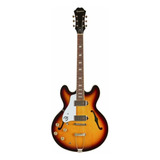 Guitarra Eléctrica Para Zurdo EpiPhone Archtop Casino De Arce Vintage Sunburst Brillante Con Diapasón De Granadillo Brasileño