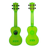 Ukulelen Kala Ka-swf Soprano Waterman Fluorescente Color Verde