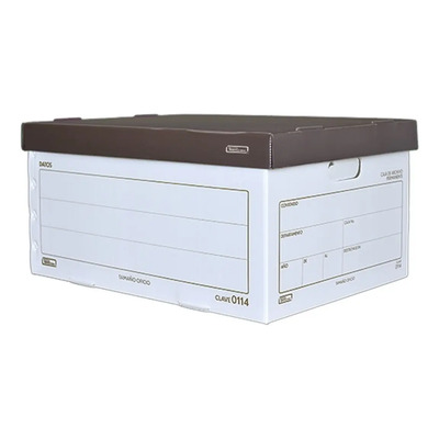 Caja Archivo Oficio Plástico Printaform Pack 10 Blancas Resiste Humedad | Envío gratis