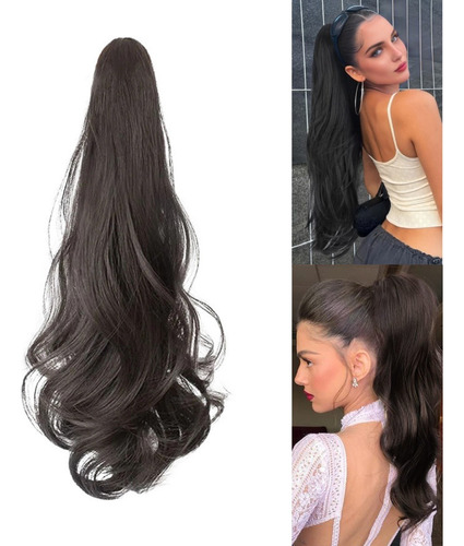 Coletas Cola Cabello Natural Extensiones Postizos Clip 50cm