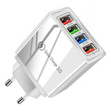 Carregador Fonte Turbo 3.0 C/ 4 Usb Universal Tomada Rápida