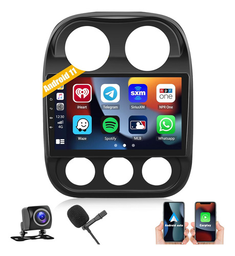Radio Estéreo Android 11 Para Automóvil Para Jeep Compass Pa