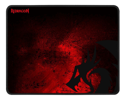 Mouse Pad Gamer Redragon P016 Pisces De Goma M 260mm X 330mm X 3mm Black/red