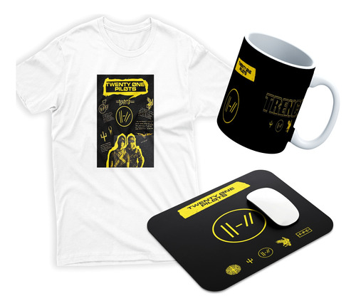 Kit Taza,playera Y Mousepad Twenty One Pilots Trench