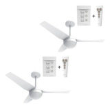 Combo 2 Ventiladores De Teto Aliseu Jet Branco Plus