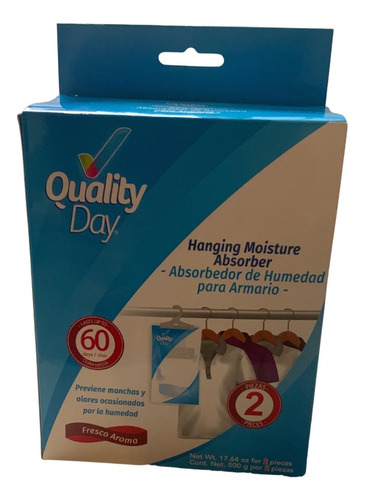 Absorbedor De Humedad 2 Piezas Quality Day Para Armario