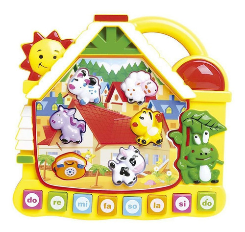 Brinquedo Educativo Casinha Paradise Musical Animais Dm Toys