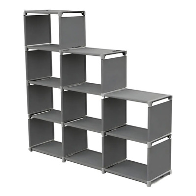 Estantería Organizador Multifuncional 9 Espacios Color Gris Kitul | MercadoLibre