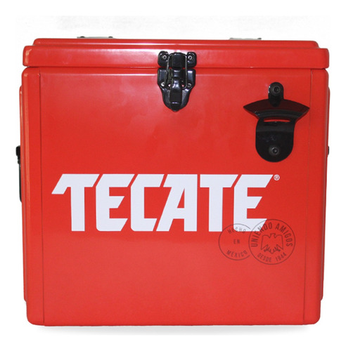 Hielera Tecate Portatil Grande Nevera Metálica Cerveza 15 L