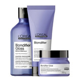 Kit Loreal Profissional Blondifier Gloss Shampoo 300mls + Condicionador 300mls + Máscara 250grs