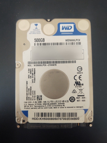 Disco Duro Wd Blue 500 Gb