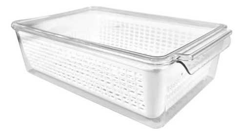 Recipiente Organizador Bandeja Reja C/ Tapa 37x22x10