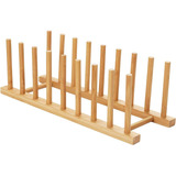 Estante Para Platos De Madera De Bambú, Soporte Para Platos,