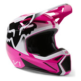 Casco Fox V1 Leed Rosa Motocross Enduro Mx Atv Rider