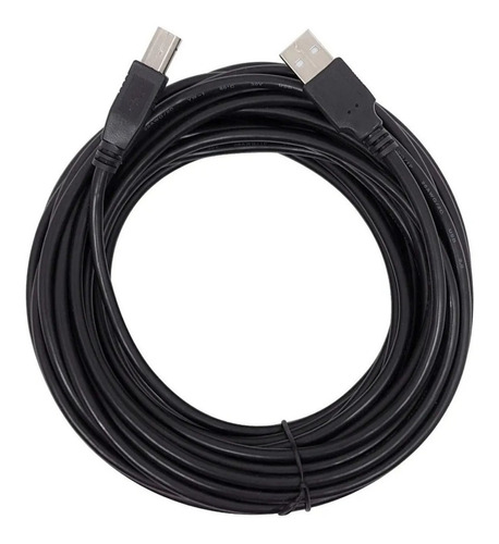 Cabo Usb 2.0 Para Impressora 5 Metros Cor Preto