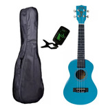 Ukulele Azul Claro Seven Concert  Suk-23 Lb C/ E Afinador