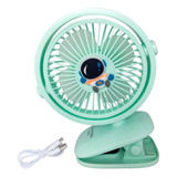 Mini Ventilador Portátil Com Presilha Clip Led Recarregavel