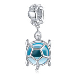 Charm Dije Plata 925 Tortuga Celeste / Todojoyas