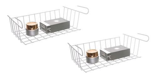 Kit 02 Cesto Aramado Fruteira Organizador Gavetex Grande 