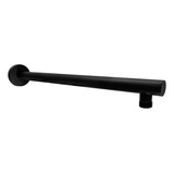 Brazo Cilindrico Recto Metalico 40cm A Muro Negro