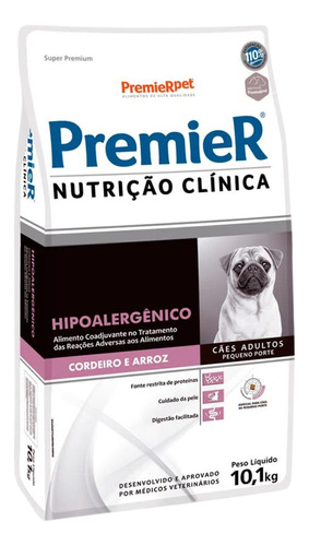 Ração Premier Hipoalergênico Porte Pequeno Cordeiro 10kg