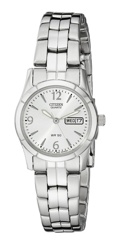 Reloj Mujer Citizen Eq0540-57a Cuarzo Pulso Plateado En