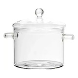 Olla Cacerola Transparente De Vidrio Templado Cocina Tapa