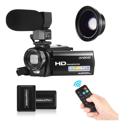 Andoer Hdv-201lm 1080p Fhd Cámara De Vídeo Digital Videocáma