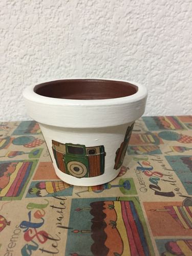 Macetas Pequeñas De Barro Con Diseño