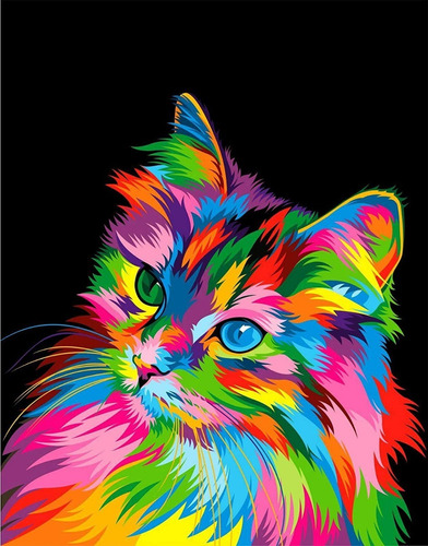 Kit Diamond Painting Pintura De Diamante - Gato 30×40cm