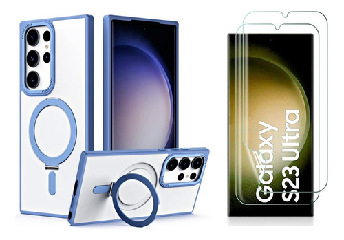 Funda Magsafe Para Galaxy S23 Ultra Feel + 2 Micas Hidrogel