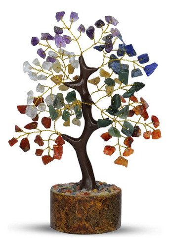 Arbol De 7 Chakras, Arbol De Cristal Para Energia Positiva,