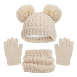 Gorro De Invierno Z Gloves Para Niños, De Punto Cálido, Grue