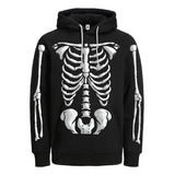 Buzo Buso Sudadera  Esqueleto Huesos Halloween 