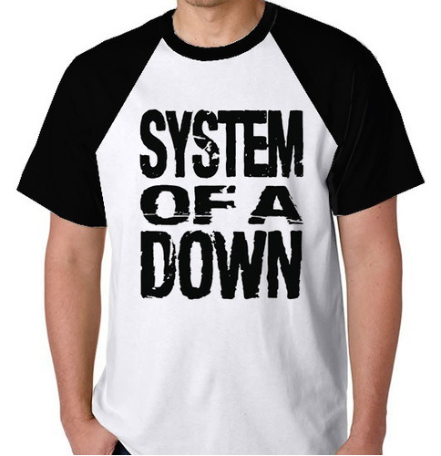 Camiseta Raglan System Of A Dowm Camisa Blusa Banda Rock
