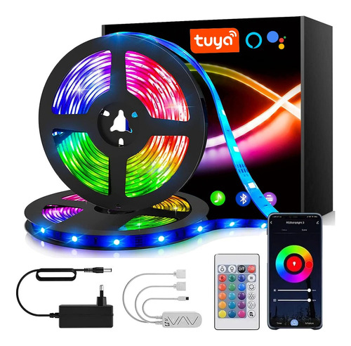 Cinta Led Rgb 10m Wifi Control Por Voz App Tuya Alexa/google