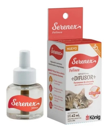 Serenex Feromonas Para Felinos Repuesto X 42 Ml