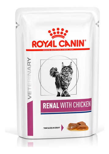 Alimento Humedo Gato Royal Canin Renal Pollo Pouch 85gr L&h