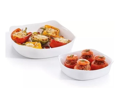 Set X 2 Fuentes Cuadradas 20 Y 29 Cm Luminarc Smart Cuisine 