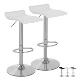 Set De 2 Bancos Ajustables De Cocina Taburete Barra Silla 