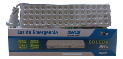 Luz Emergencia Sica 971141 60 Led Compacta 5hs Automomia