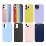 Carcasas Colores Silicona Para iPhone X 11 12 13 Todos