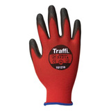 Guantes Traffi Recubrimiento De Poliuretano Rojo Talla 9 