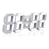 Edup Home 15 Reloj Despertador De Pared Led 3d Grande Con Co