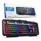 Teclado Gamer Em Alumínio Com Led Rgb Perfeito Para Jogar 