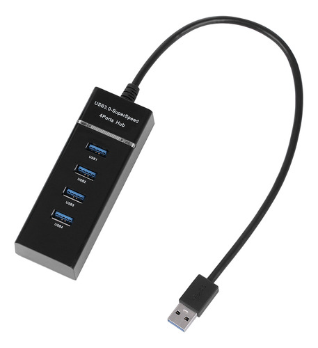 Expansor Divisor De 4 Puertos Usb 3.0, Universal Y Duradero