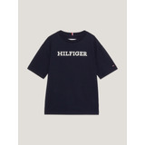 Playera De Corte Clásico Azul Tommy Hilfiger De Niños Unisex